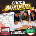 Civics Outline Notes Bundle | Government Unit Reviews | Print & Google - preview 1