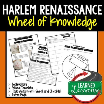 Harlem Renaissance Activity, Wheel of Knowledge (Interactive Notebook) - preview 1