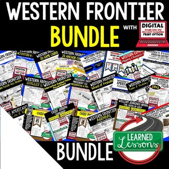 Western Frontier Activities Bundle | Westward Expansion Print & Digital Lessons - preview 1
