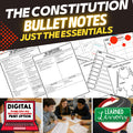The Constitution Outline Notes, Constitution Bullet Notes, Unit Review - preview 1