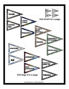 Earth Science Word Wall Pennants | 300+ NGSS Science Vocabulary Posters | Decor - preview 2