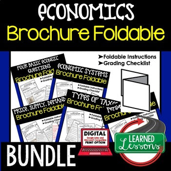 Economics Foldable Bundle | Interactive Economics Activities | Print & Digital - preview 1
