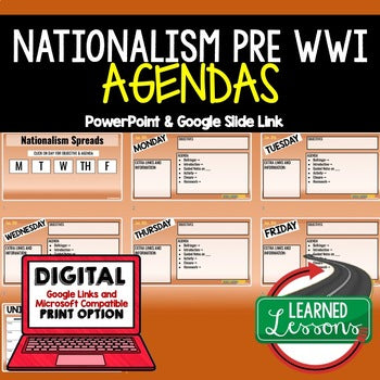 Nationalism Pre WWI Agenda PowerPoint & Google Slides Agenda - preview 1