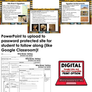Egypt, Nile River Valley Civilization Guided Notes and PowerPoints, Google - preview 2