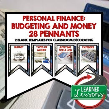 Personal Finance Word Wall | Budgeting Vocabulary | Financial Literacy Posters - preview 1