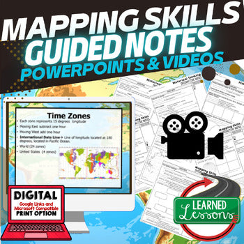 Mapping Skills Guided Notes | Historical Thinking | Google Slides - preview 1