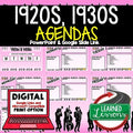 1920s and 1930s Agenda PowerPoint & Google Slides Agenda - preview 1