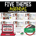 Five Themes Agenda PowerPoint & Google Slides, World Geography Agenda - preview 1