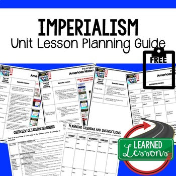 Imperialism Lesson Plan Guide, American History BACK TO SCHOOL - preview 1