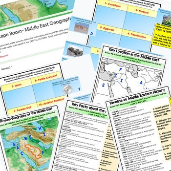 Middle East Geography Escape Room | Digital Breakout | World Geography Activity - preview 2