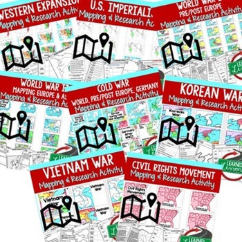 American History Mapping Activities Bundle | U.S. History Map Skills & Research - preview 2