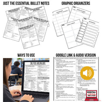 American History Outline Notes Bundle | U.S. History Review & Study Guides - preview 2