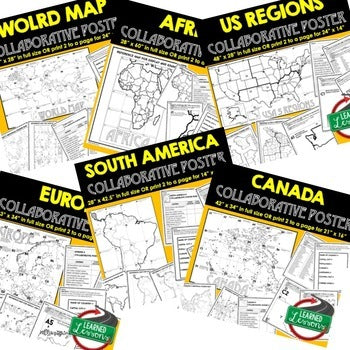 World Geography Collaborative Poster, World Geography Mapping Activity BUNDLE - preview 2