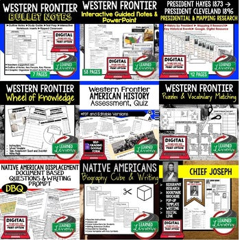 Western Frontier Activities Bundle | Westward Expansion Print & Digital Lessons - preview 3