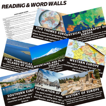 Europe Word Wall Activity Pages World Geography Word Wall - preview 2