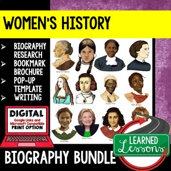 Eleanor Roosevelt Biography Research, Bookmark Brochure, Pop-Up, Writing - preview 4