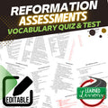Reformation Assessments, Tests, Modern World History Quizzes Editable - preview 1