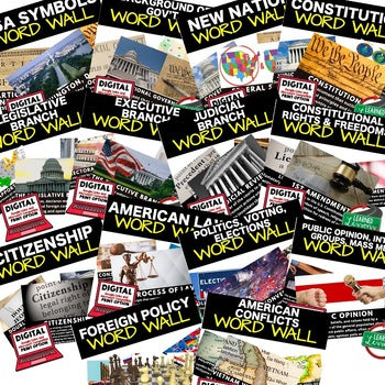 Important US Documents Word Wall & Activity Pages Civics Word Wall - preview 4