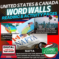 United States & Canada Word Wall Activity Pages World Geography Word Wall - preview 1