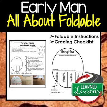Early Man Activity, All About Foldable (Interactive Notebook) - preview 1