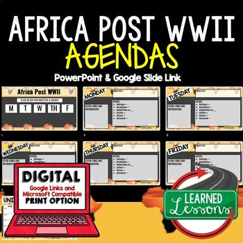 Africa Post WWII Agenda PowerPoint & Google Slides Agenda World History - preview 1