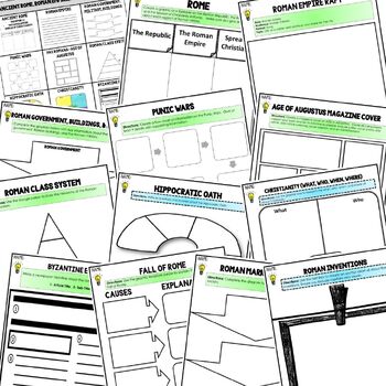 World History Roman History Choice Board Activities | Fall of Rome Readings - preview 4