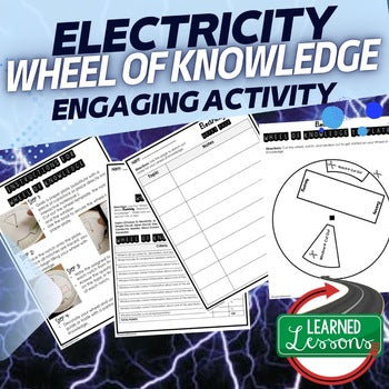 Electricity Activity, Wheel of Knowledge Interactive Notebook - preview 1