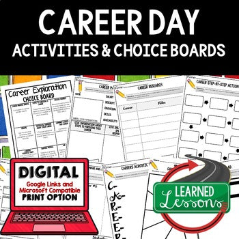 Career Exploration Activities, Choice Board, Google, Career Day Activities - preview 1