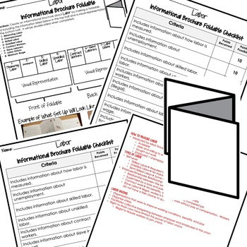 Labor Activity Foldable, Economics Curriculum - preview 2