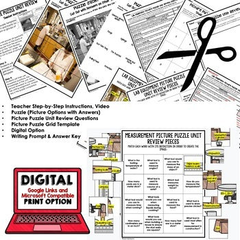 Science Lab Equipment Puzzle Study Guide Test Prep - preview 4
