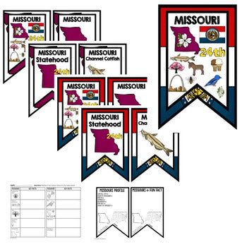 Missouri History Word Wall, State Profile, Missouri Activities US History Poster - preview 2