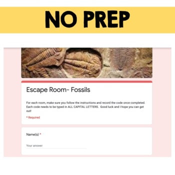 Fossils Digital Escape Room, Fossils Activity Earth Science Escape Room - preview 4