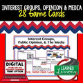Interest Groups, Public Opinion Game Cards, Print, Google & Digital Learning - preview 1