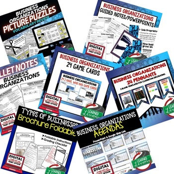 Business Organizations Activities Bundle | Economics | Print & Digital - preview 2