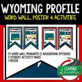Wyoming History Word Wall, State Profile, Wyoming Activities Wyoming Posters - preview 1