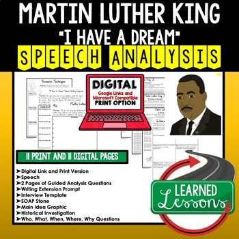 Martin Luther King I Have A Dream Speech Analysis, Writing, Digital, Google - preview 1