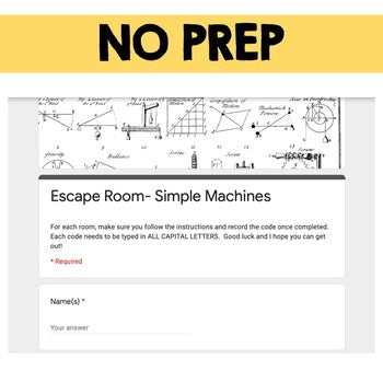 Simple Machines Digital Escape Room, Simple Machines Breakout Room - preview 4