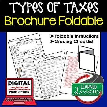Types of Taxes Foldable Activity | Personal Finance | Financial Literacy - preview 1