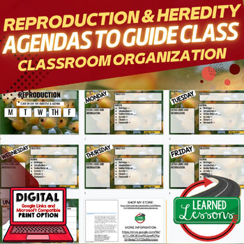 Reproduction and Heredity Agenda PowerPoint & Google Slides, Life Science Agenda - preview 1