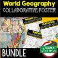 World Geography Collaborative Poster, World Geography Mapping Activity BUNDLE - preview 1