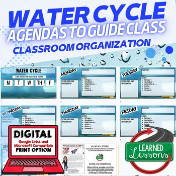 Water Cycle Agenda PowerPoint & Google Slides, Physical Science Agenda - preview 1