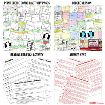 East Asia Activities, Choice Board, Print & Digital, Google Geography - preview 2