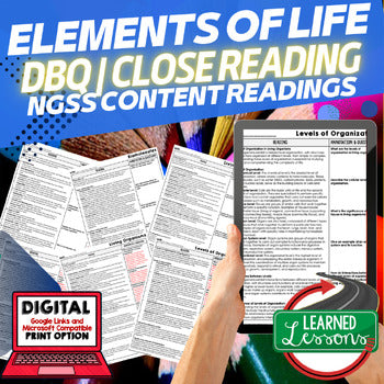 Elements of Life Science Reading Comprehension Passages and Questions Google - preview 1
