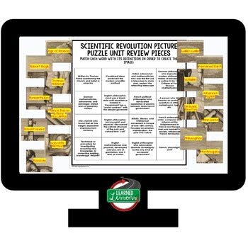 Scientific Revolution Activity Vocabulary Picture Puzzle World History Activity - preview 3
