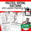Politics, Voting, Elections Opinion Lesson Plan Guide Civics Government - preview 1