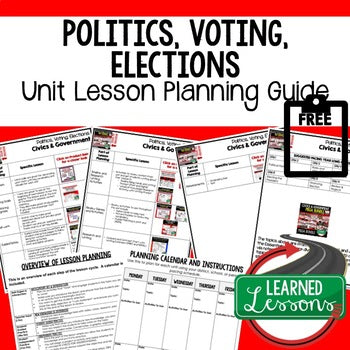 Politics, Voting, Elections Opinion Lesson Plan Guide Civics Government - preview 1