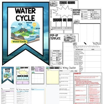 Water Cycle Activity Research, Bookmark Brochure, Pop-Up Writing & Google Link - preview 2