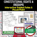 Constitutional Rights & Freedoms Guided Notes and PowerPoint, Google - preview 1