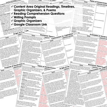 Foundation of Government DBQ Reading Activity, Google, Civics DBQ, Close Reading - preview 2