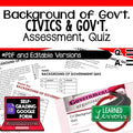 Government Vocabulary Quiz | Civics Assessment | Print & Google Forms - preview 1